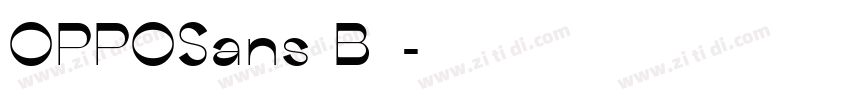 OPPOSans B粗体字体转换